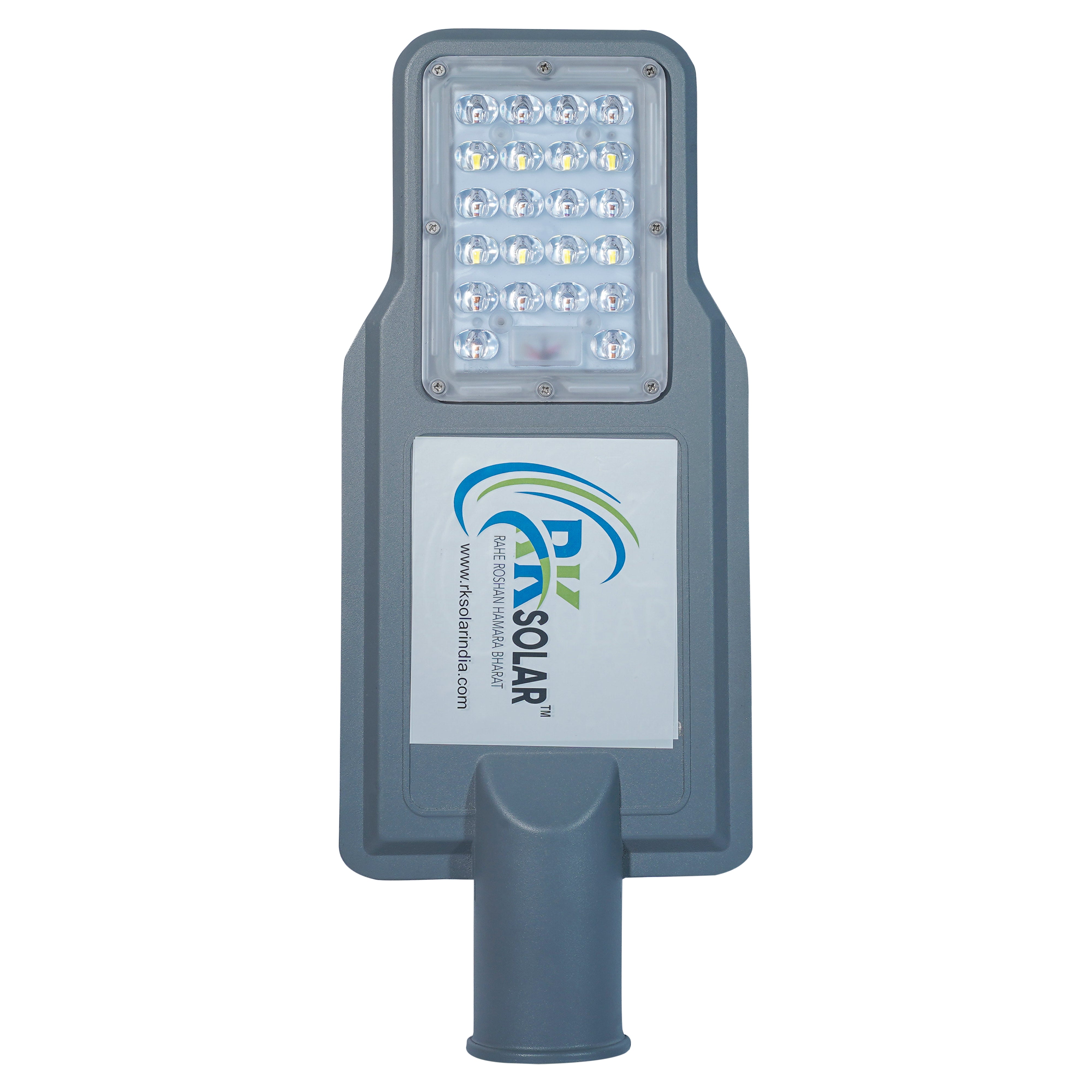 RKSSL-0012-RK 30 WATT SOLAR SEMI- INTEGRATED  STREET LIGHT INBUILT BATTERY LENS MODEL IP66 (ALLUMINIUM BODY)